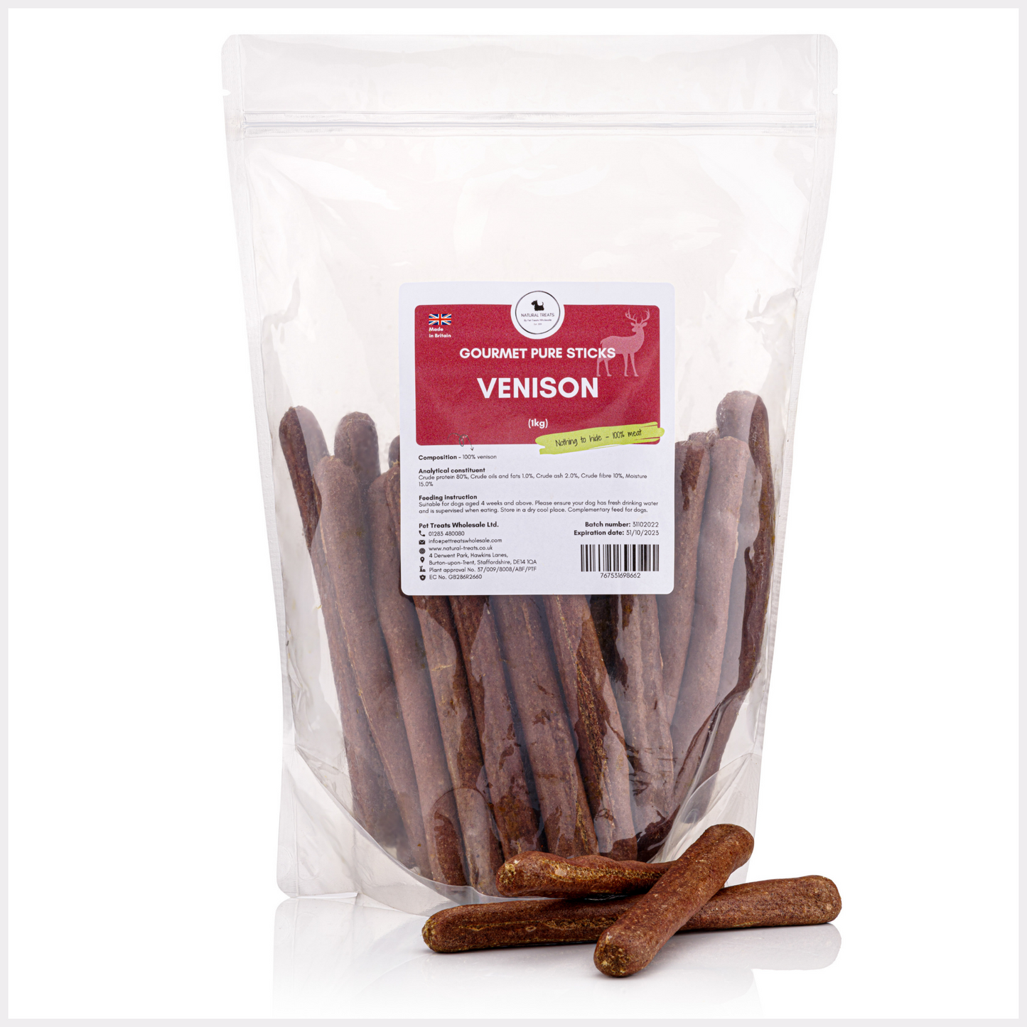 Gourmet Pure Sticks - 100% Meat (All Flavours - 1kg)