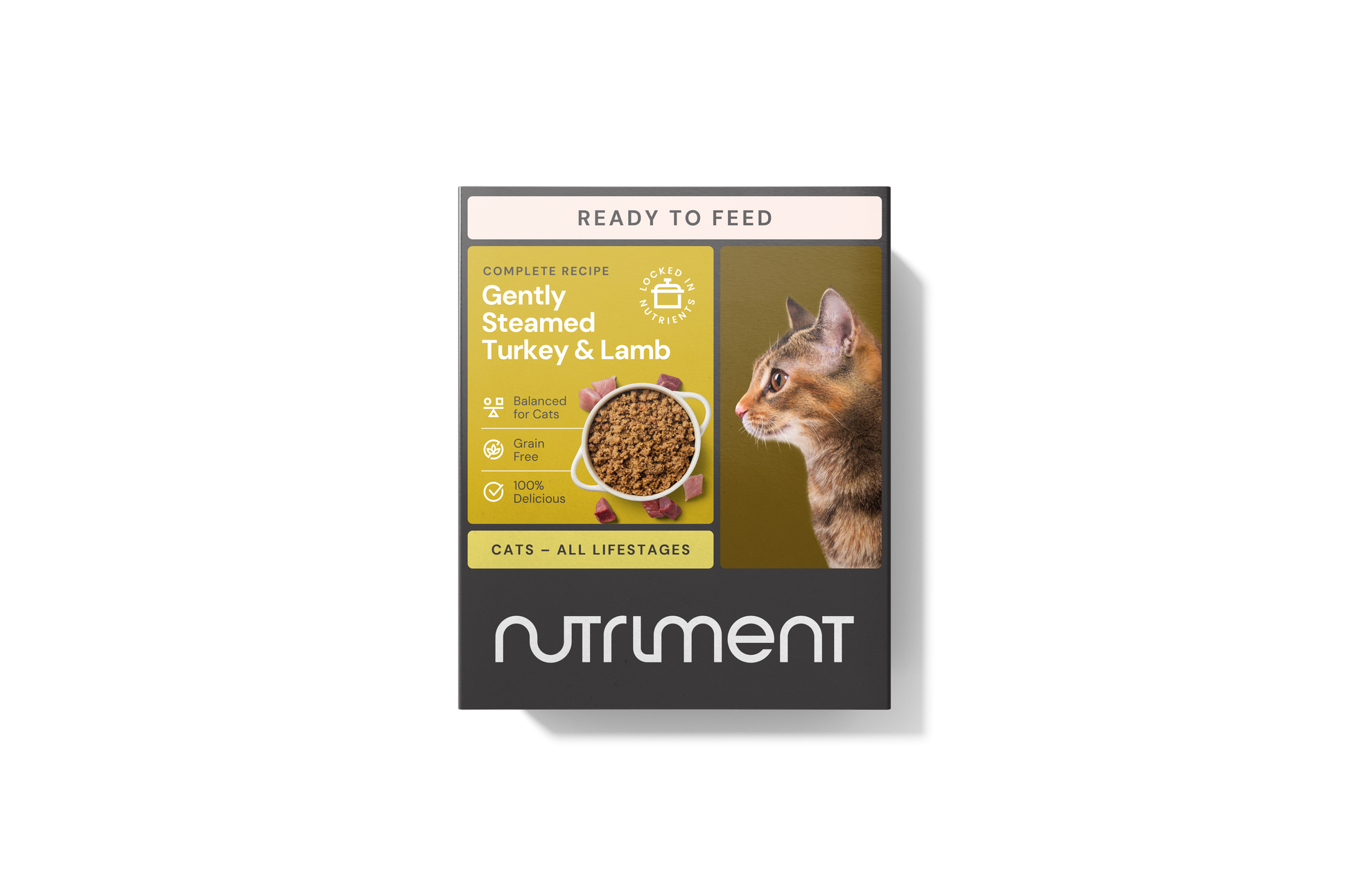 Nutriment Gently Steamed Turkey Lamb for Cats 395g www.natural treats