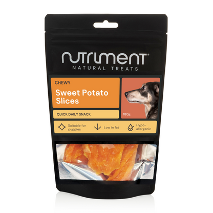 Shop Sweet Potato Slices (180g bags) Online Pet Treats Wholesale