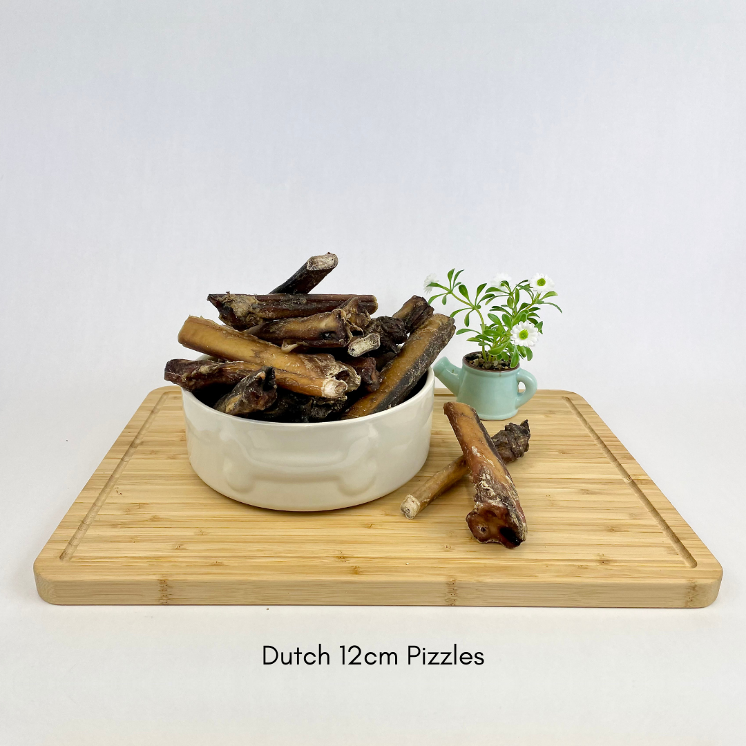 Pizzles "Bully Sticks" (UK & Dutch - Pizzles - 12cm & 24cm - 4pcs & 1kg bags)